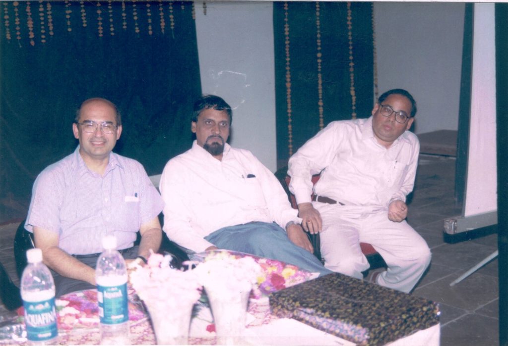 Dr. Ranjan Garge , Organizing Secretary , with Dr. Sanjay Limaye , Planetary scientist , Wisconsin University , Madison, USA. At the workshop on Utilization of Space based resources to enhance Science Education sponsored by Indo-US Science and Technology forum .